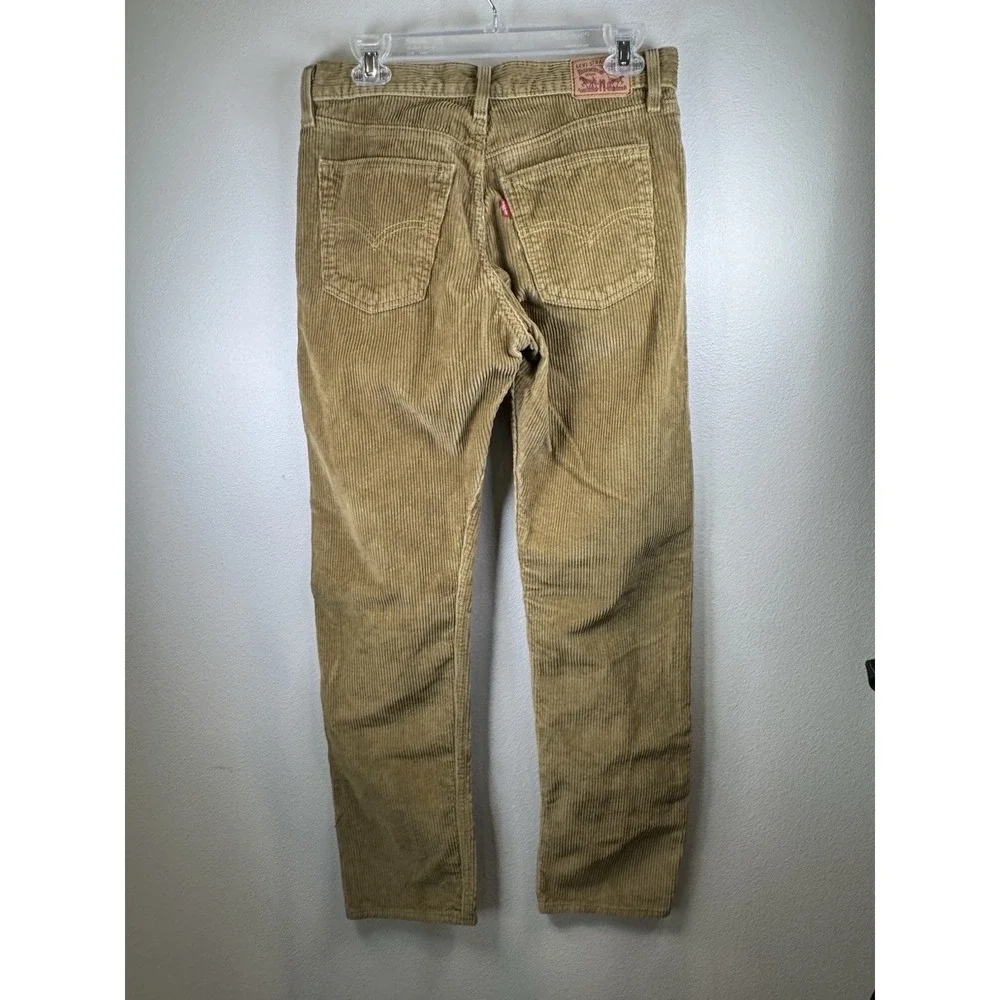 VTG Levi's Tan Corduroy Pants‎ 29x30 Mens Straight Leg Beige White Tab  USA